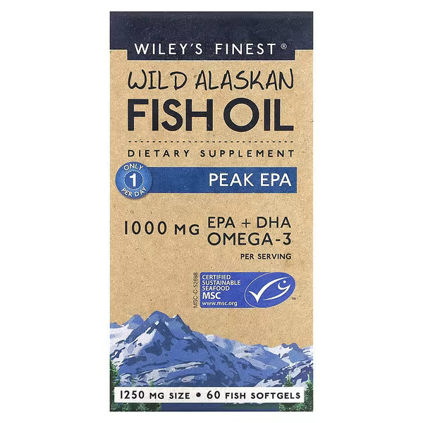 Wiley's Finest Wild Alaskan Fish Oil Peak EPA, 60 ct.