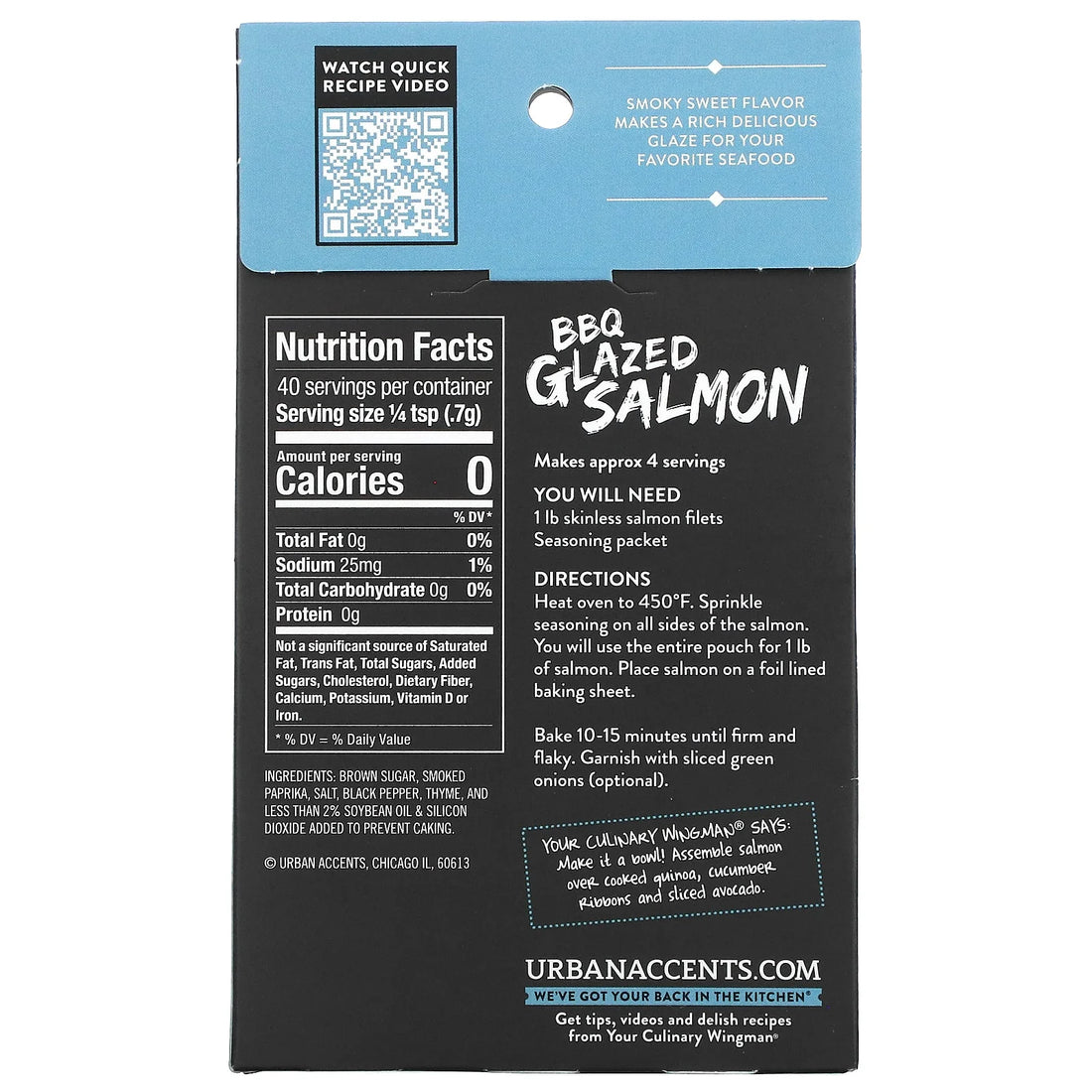 Urban Accents Seasoning Salmon Bbq Glaze, 1 oz.