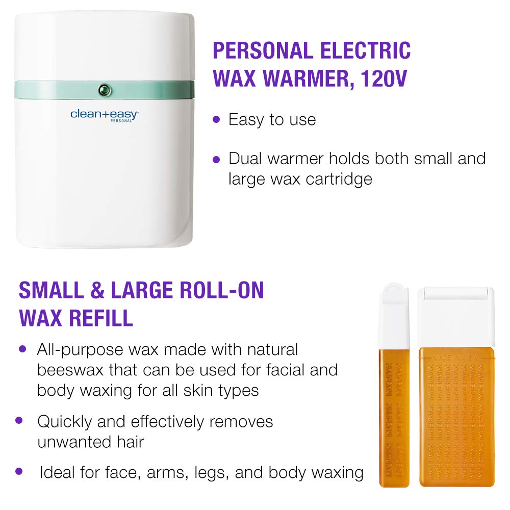Clean & Easy Roll-On Wax Kit for Face & Body (120V)