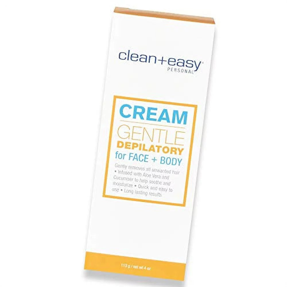 Clean & Easy Cream Gentle Depilatory for Face & Body 4 oz