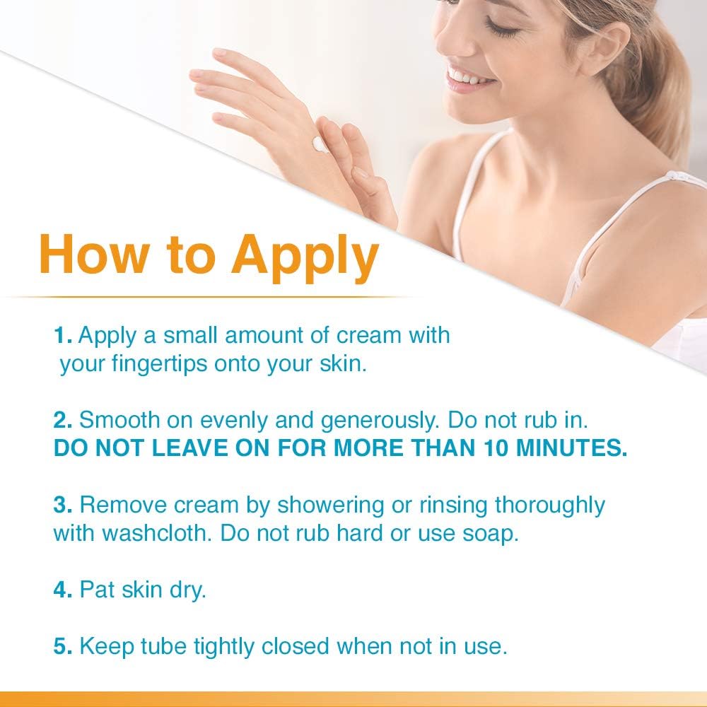 Clean & Easy Cream Gentle Depilatory for Face & Body 4 oz