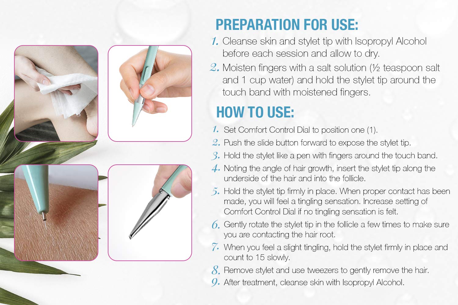 Clean & Easy Non-Laser Personal Electrolysis for Face and Body
