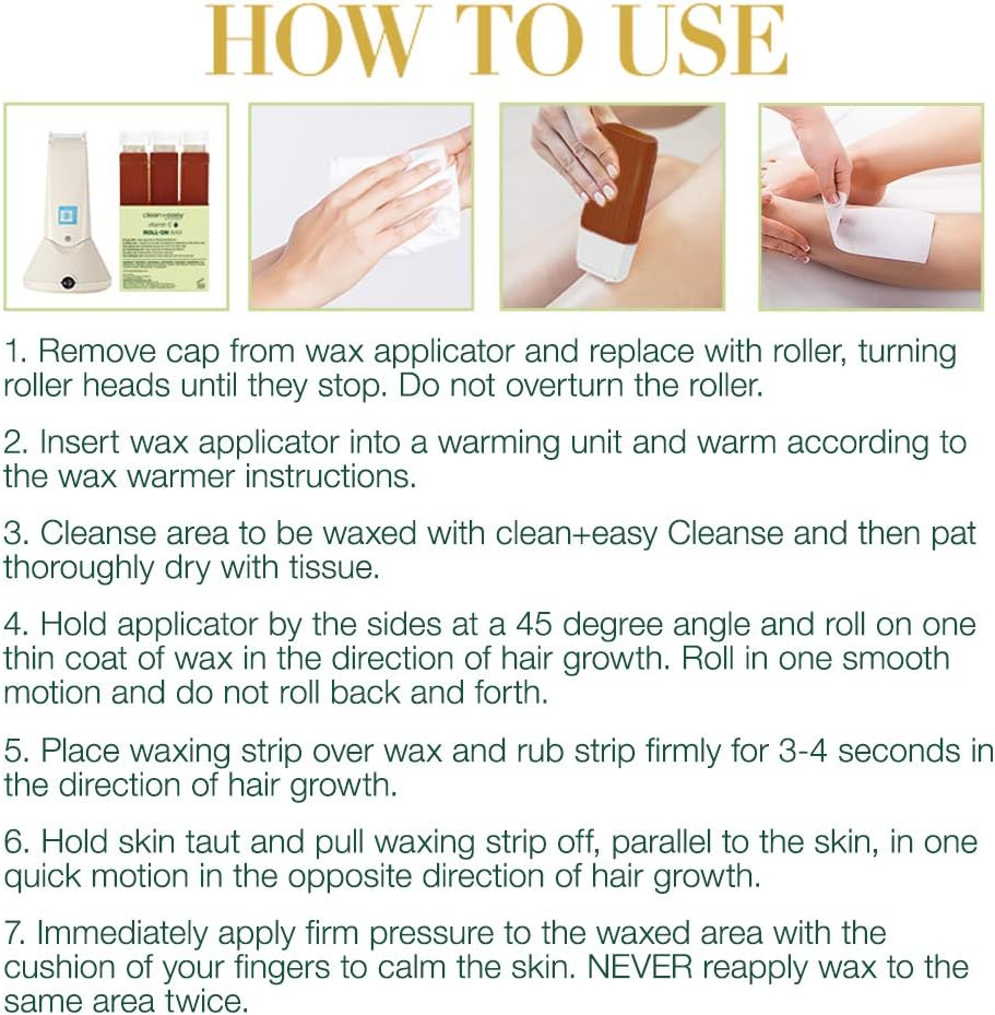 Clean & Easy Large Vitamin E Infused Wax Refill - 6 pack