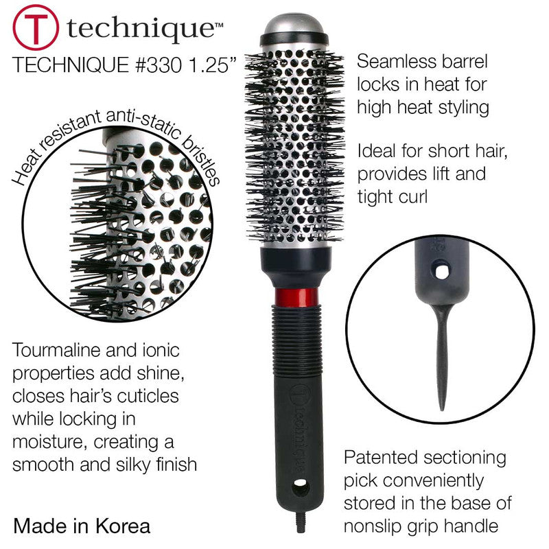 Cricket Technique #330 Round Thermal Brush 1 1/4"