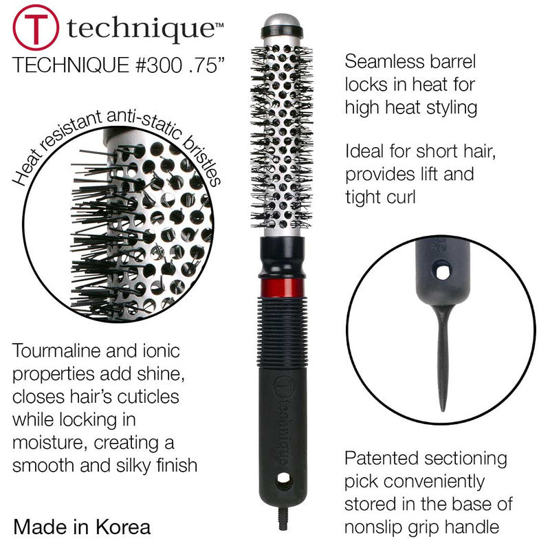 Cricket Technique#300 Round Thermal Brush 3/4"