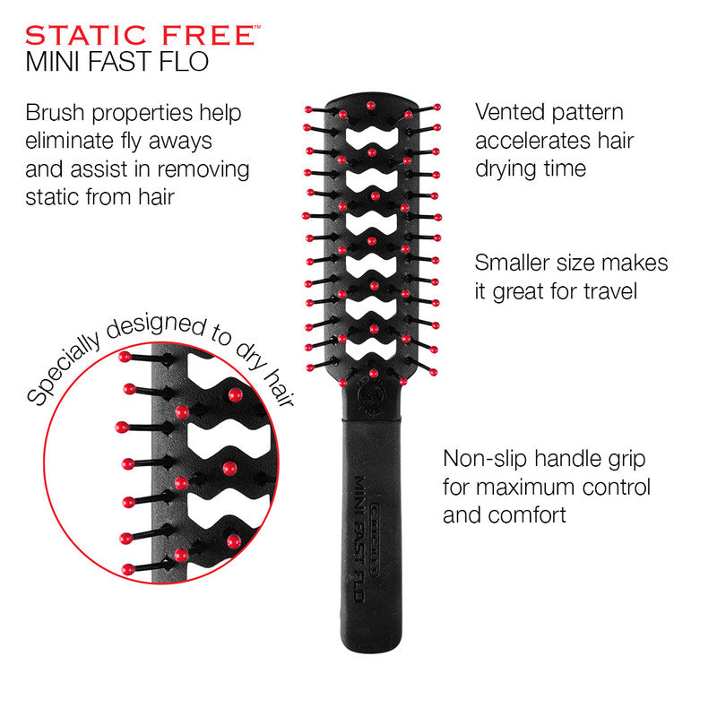 Cricket Static Free Brush - Mini Fast Flo