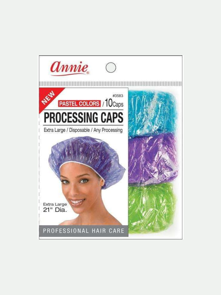 Annie #3583 Processing Cap 10 Ct X-large Pastel Assorted