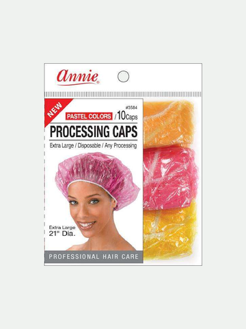 Annie #3584 Processing Cap 10 Ct X-large Pastel Assorted