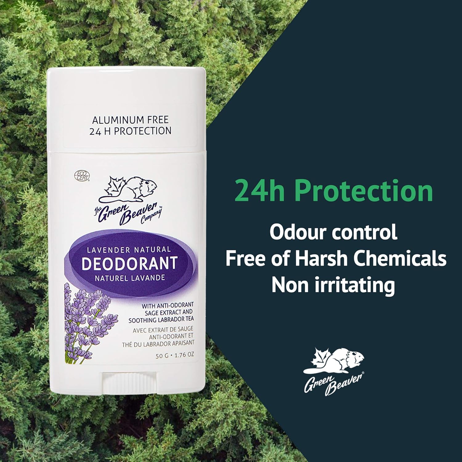 The Green Beaver Lavender Deodorant Stick, 1.76 oz.