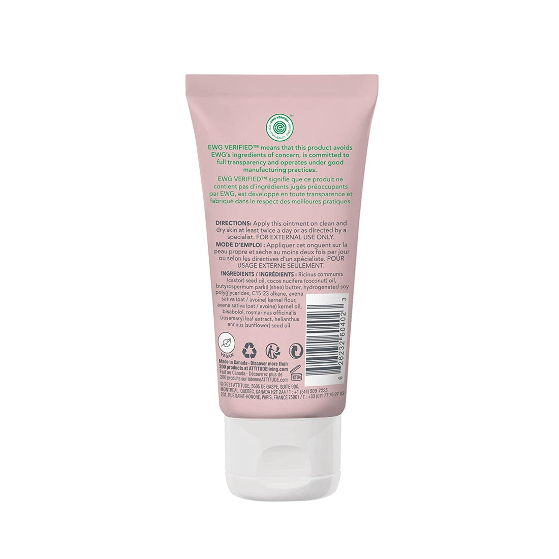 Attitude Baby Sensitive Natural Moisturizing Ointment Unscented 2.5 Fl Oz