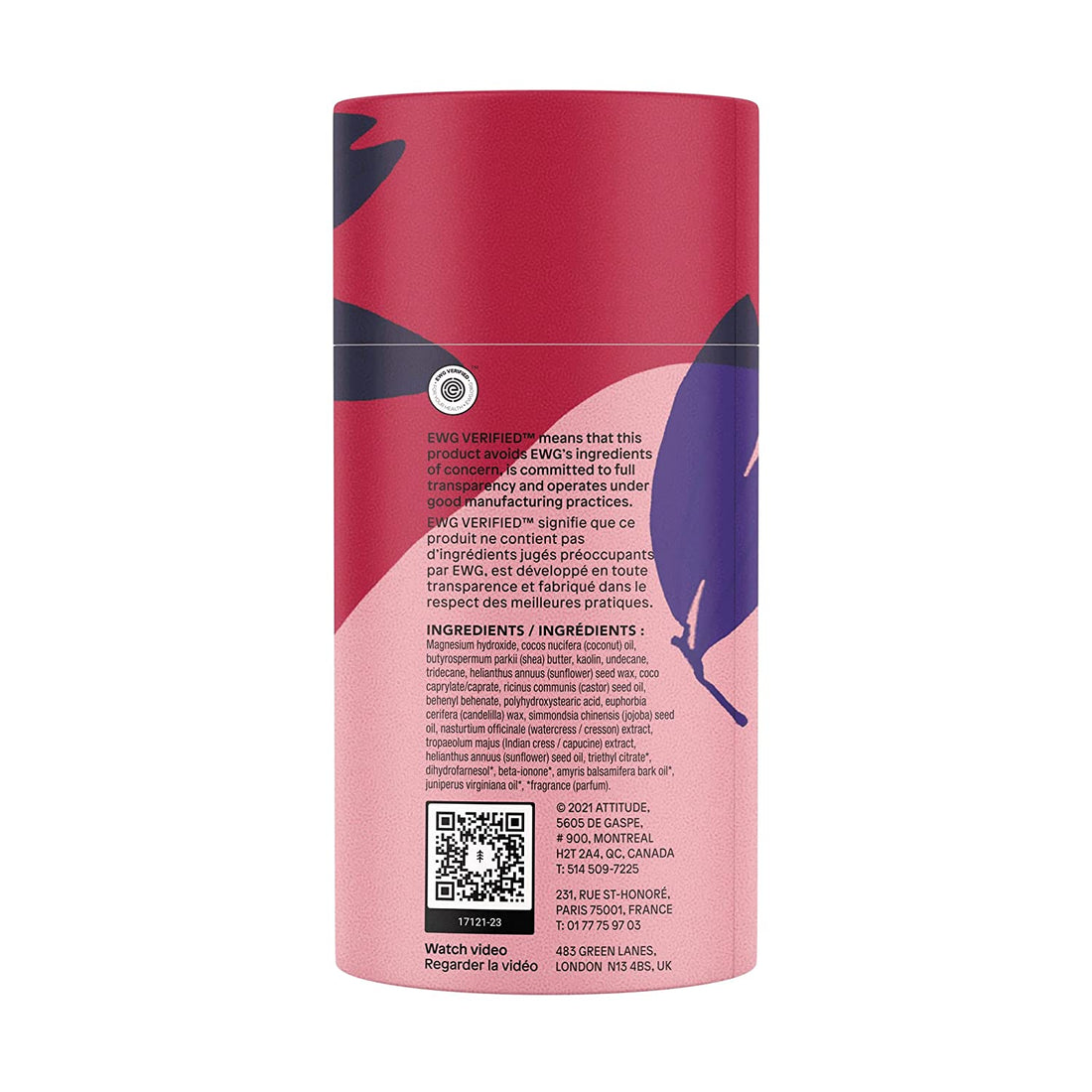 Attitude Leaves Bar Deodorant Sandalwood 3 oz.