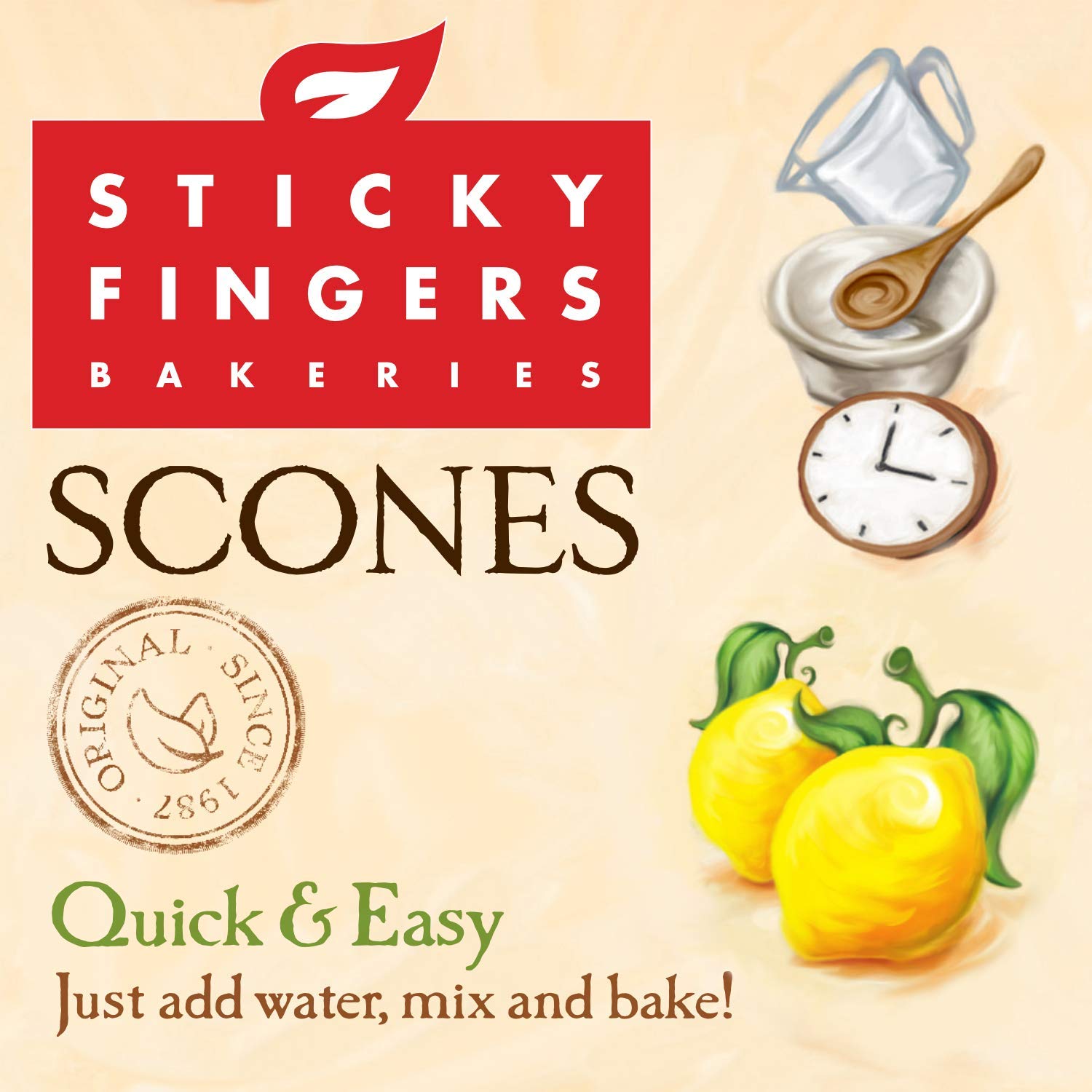 Sticky Fingers Mix Scone Lemon Poppy, 16 OZ.