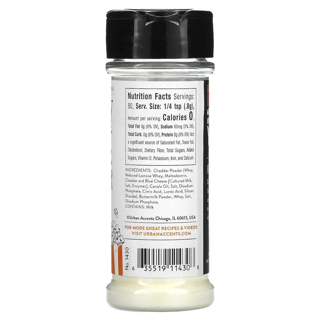 Urban Accents Seasoning Popcorn Cheezy White Cheddar, 2.25 OZ.