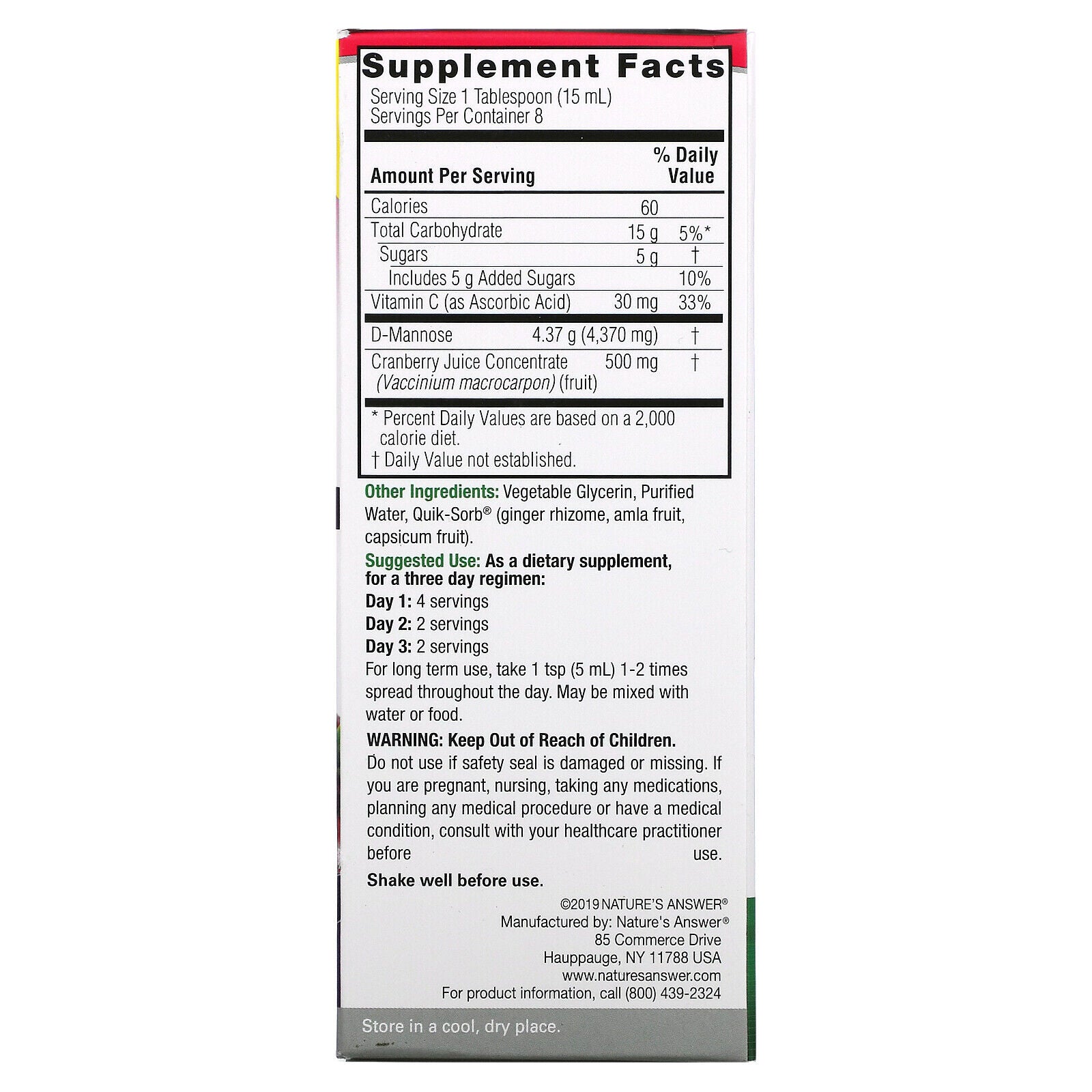 Nature's Answer Urinary Tract Support , 4 oz.