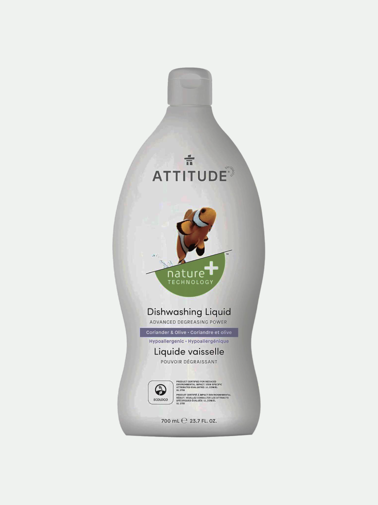 Attitude Dishwashing Liquid Coriander & Olive, 23.7 Oz.