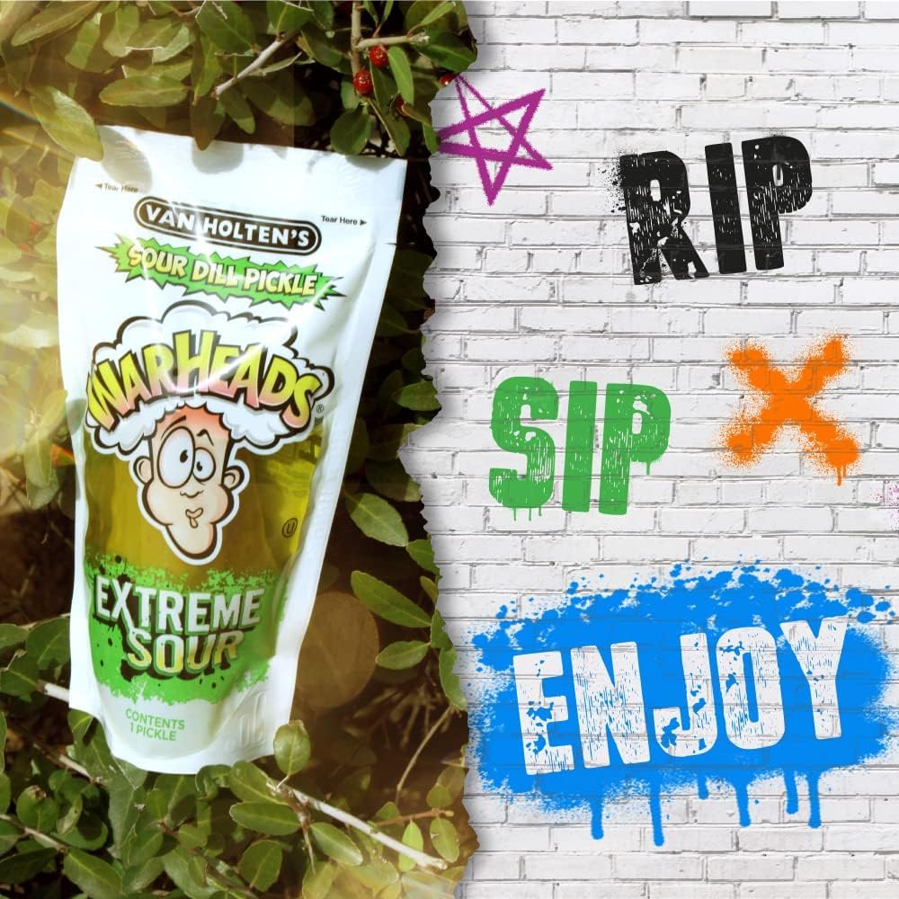 Van Holten Warheads Extreme Sour Dill Pickle In-A Pouch