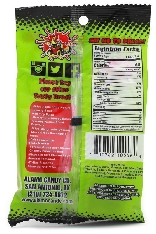 Alamo Candy Sour Pickle Balls, 1 Oz