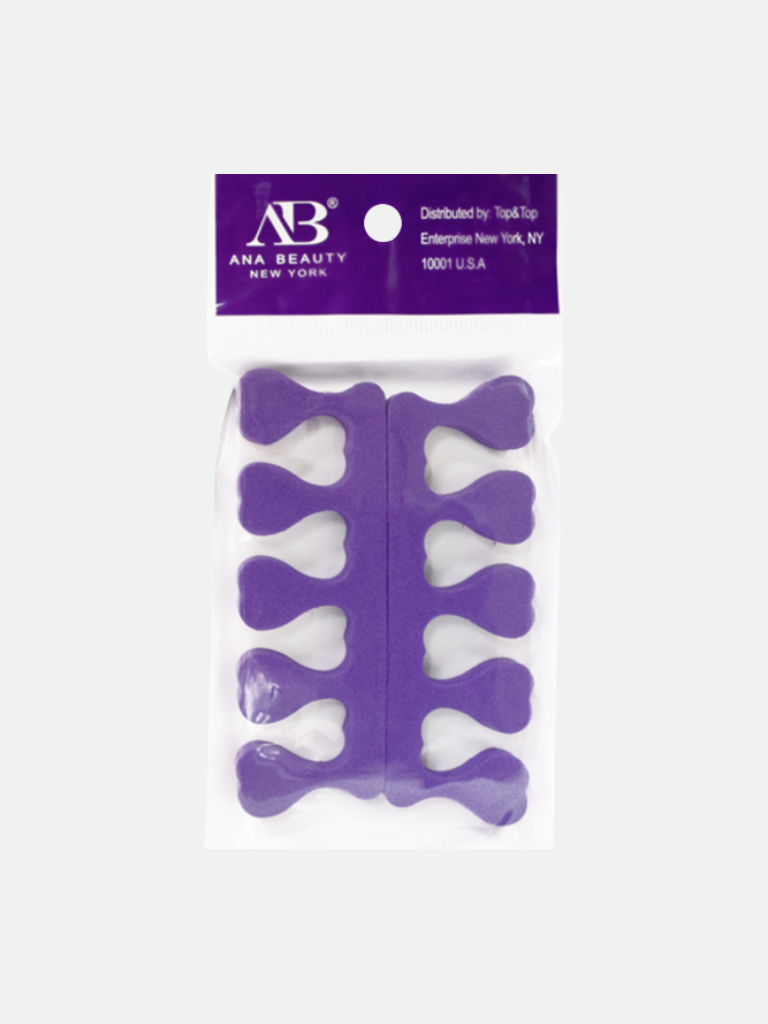 ANA Beauty Toe Nail Separator. Assorted Color- 12 Pack