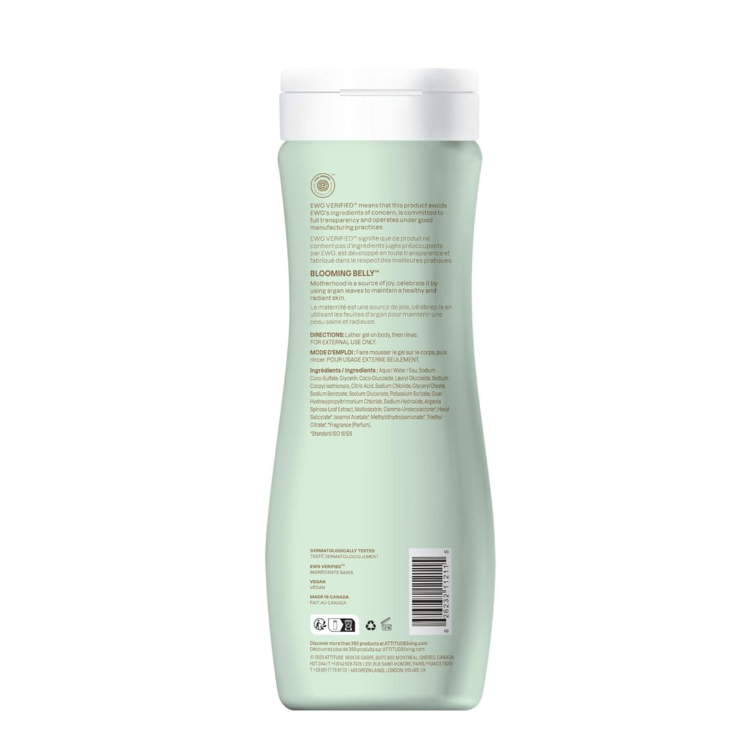 Attitude Blooming Belly Body Wash Argan 16 oz.
