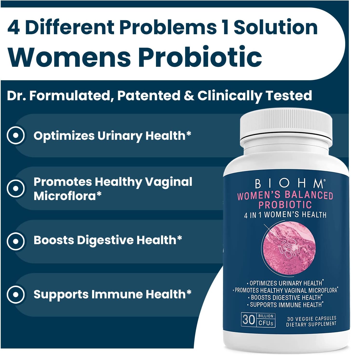 Biohm Womens Probiotic 3Ob, 30 VC.