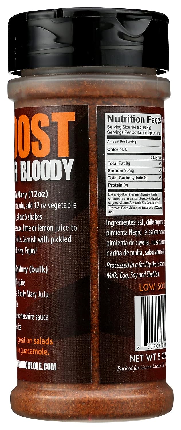 Geaux Creole Mix Bloody Mary Juju Spice, 5 oz.