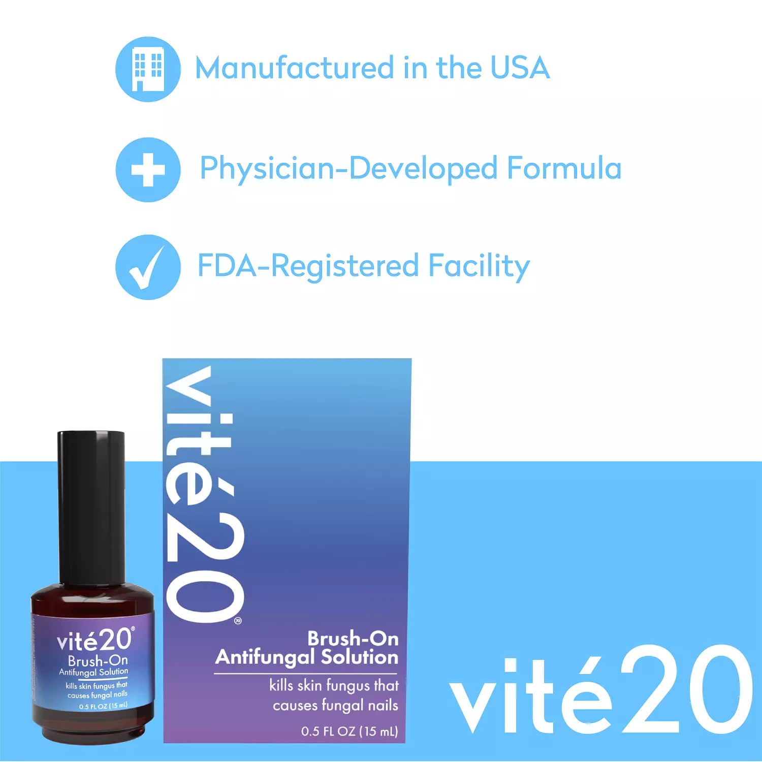 Vite20 Antifungal Brush-On Solution, 0.50 oz