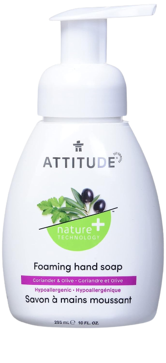 Attitude Foaming Hand Soap Coriander & Olive, 10 oz.