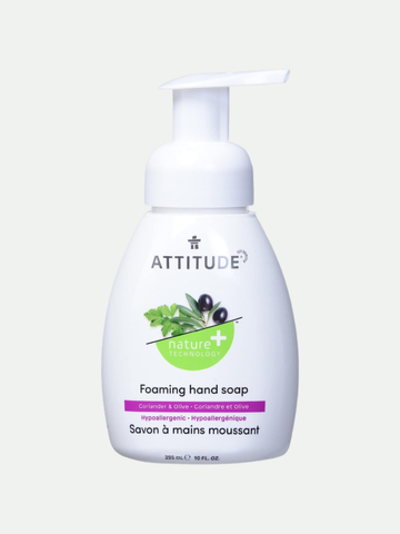 Attitude Foaming Hand Soap Coriander & Olive, 10 oz.