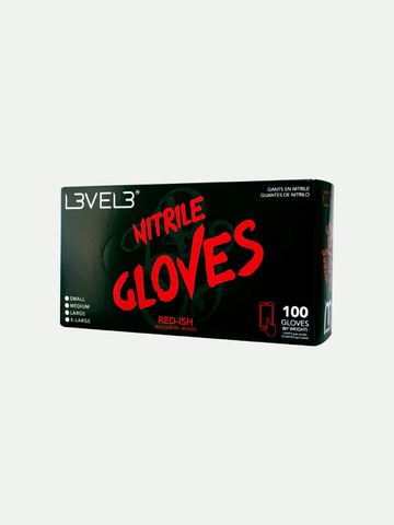 L3VEL3 Nitrile Glove 100 Count, Red