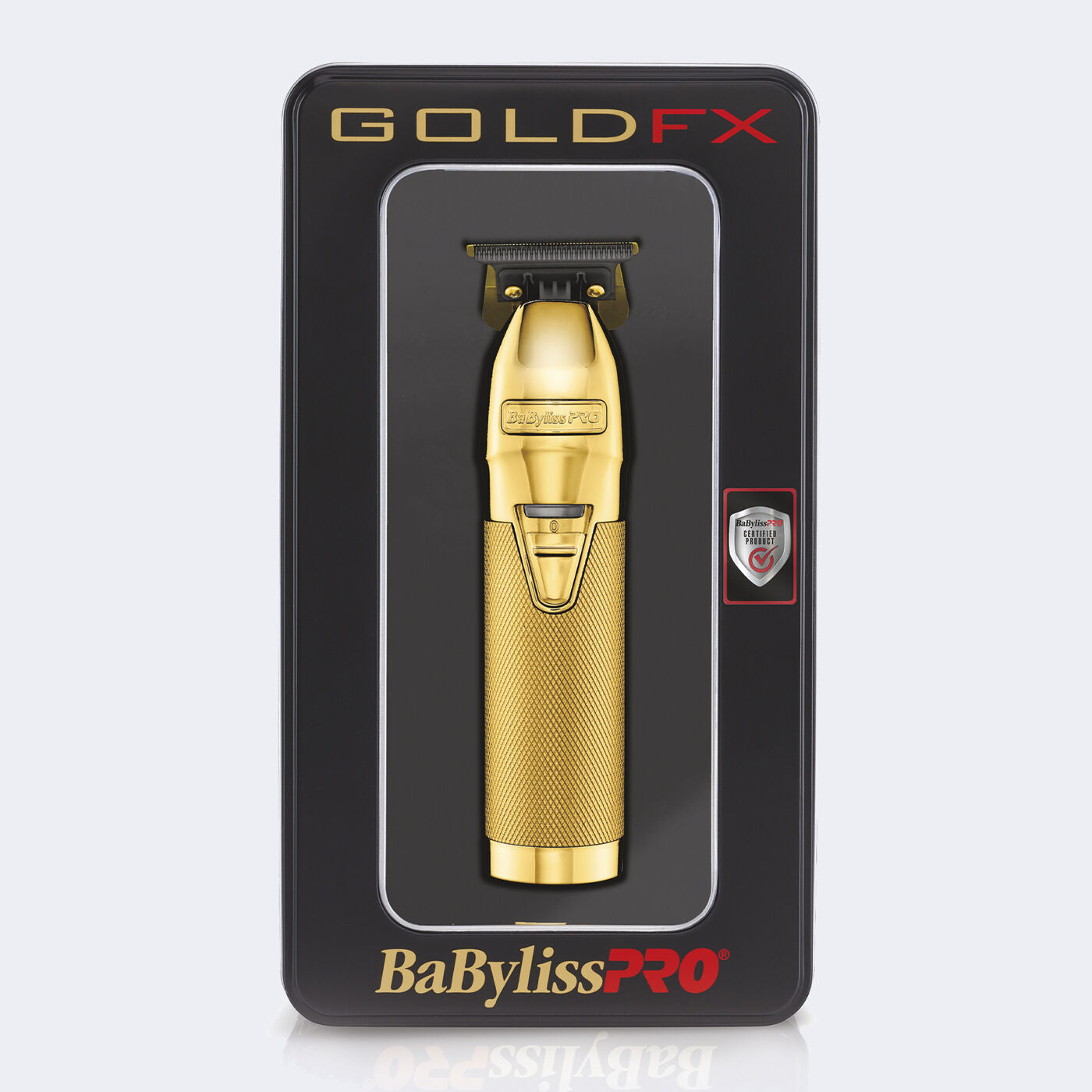 BaByliss PRO Trimmer FX787G GOLDFX Skeleton Outlining T-Blade Front Packaging