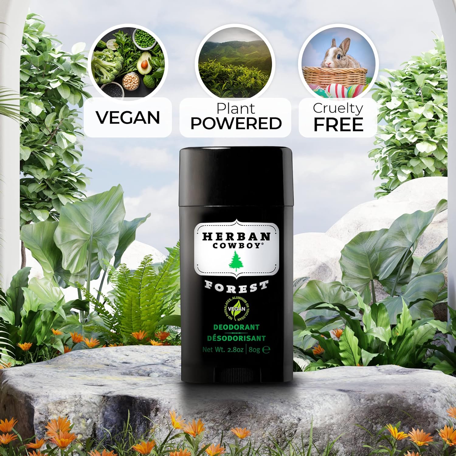 Herban Cowboy Deodorant Forest, 2.8 oz.
