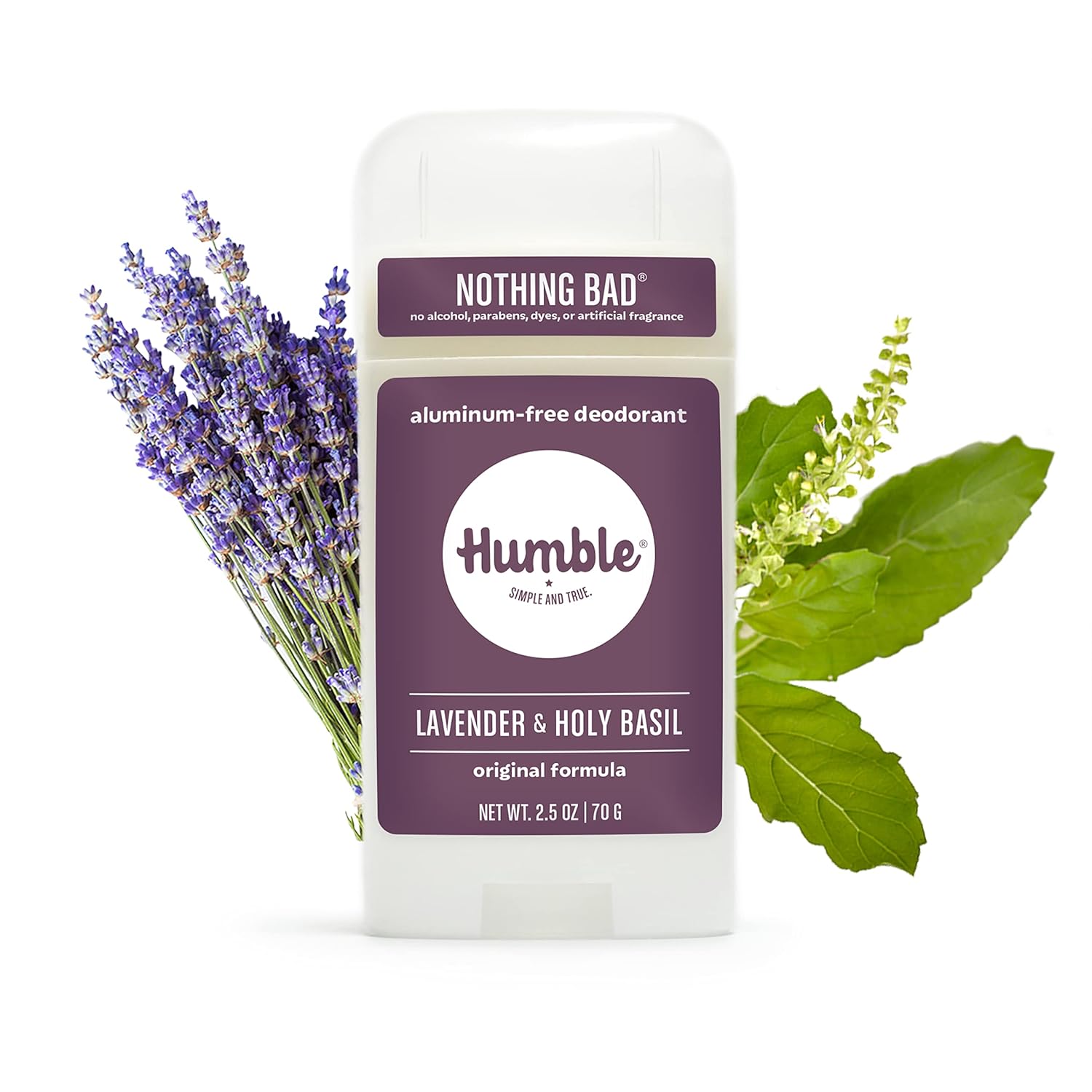 Humble All Natural Deodorant Original Lavender & Holy Basil, 2.5 oz