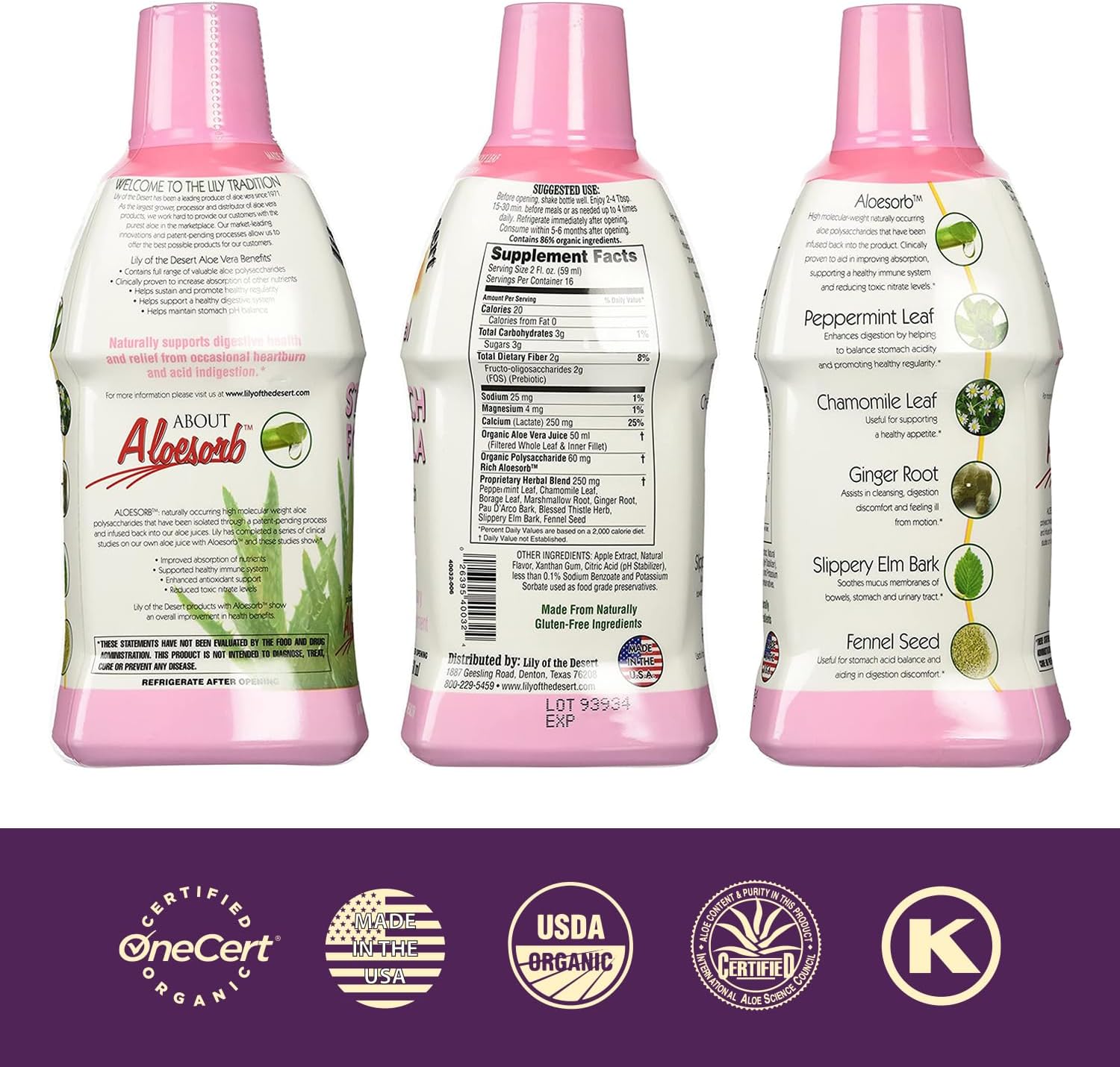 Lily Of The Desert Stomach Formula, 32 OZ.