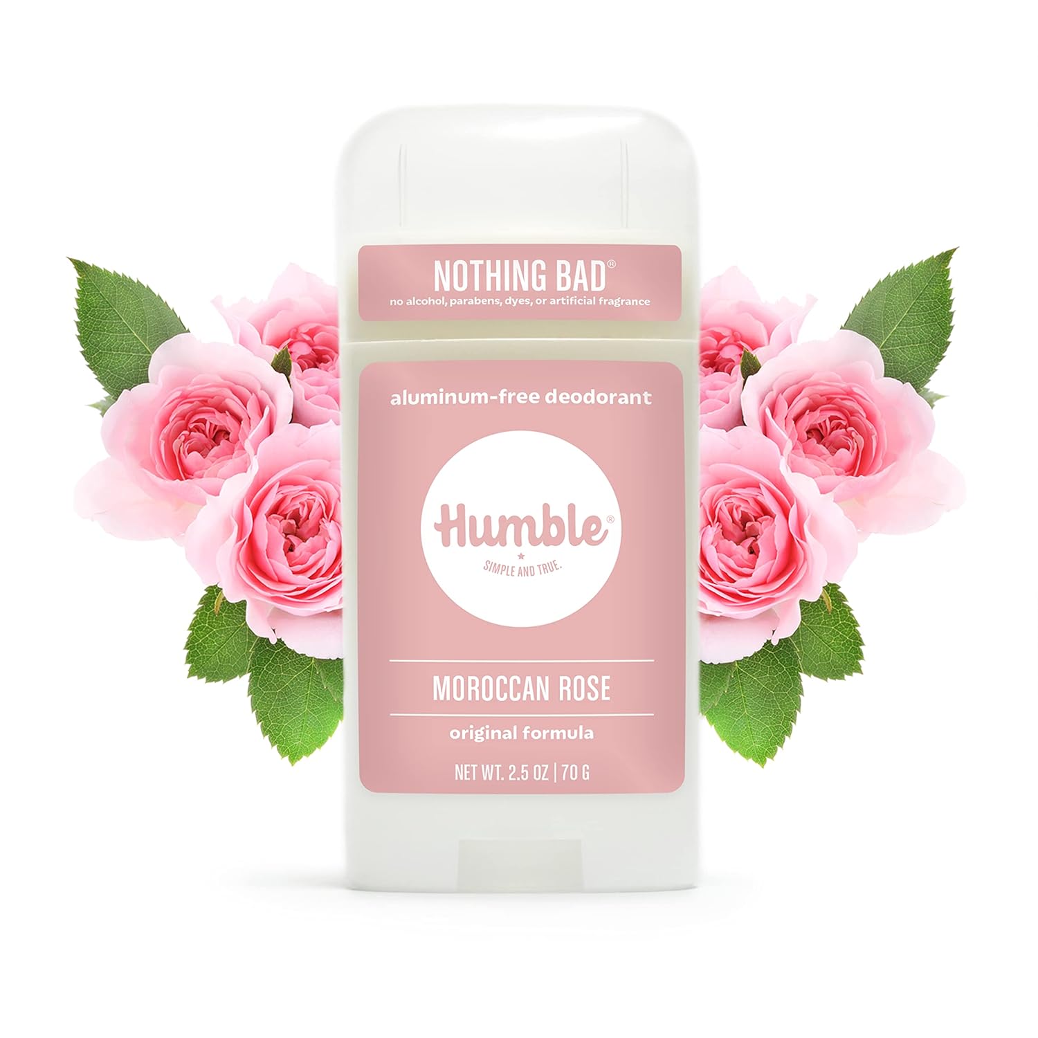 Humble All Natural Deodorant Original Moroccan Rose, 2.5 oz
