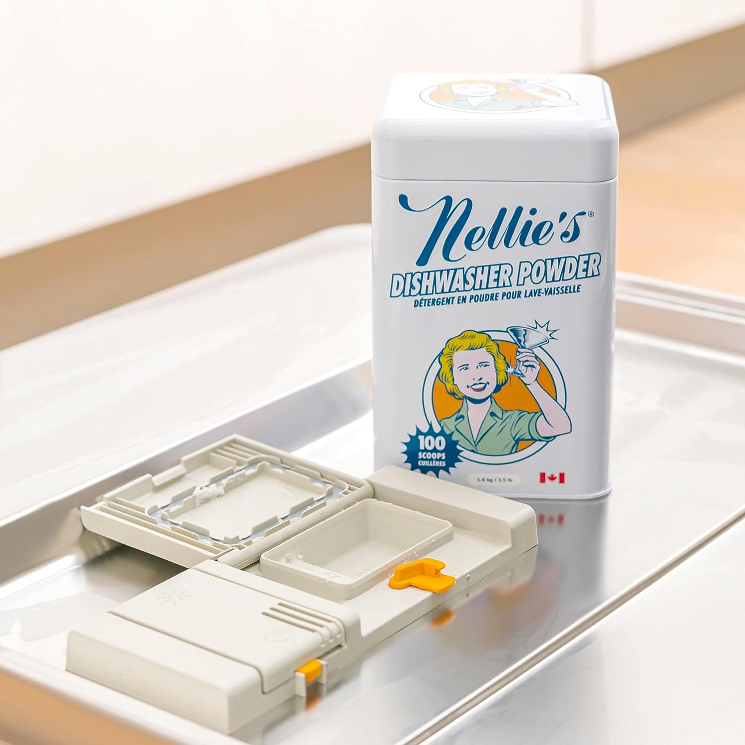 Nellie's All Natural Dishwasher Powder 100 Scoop, 3.5 LB.