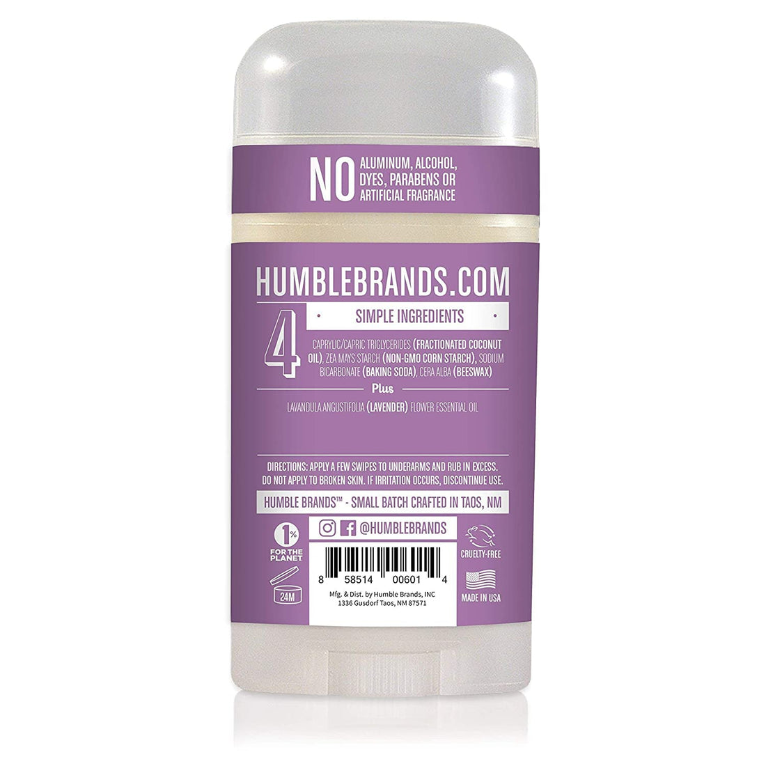 Humble All Natural Original Mountain Lavender, 2.5 Oz.