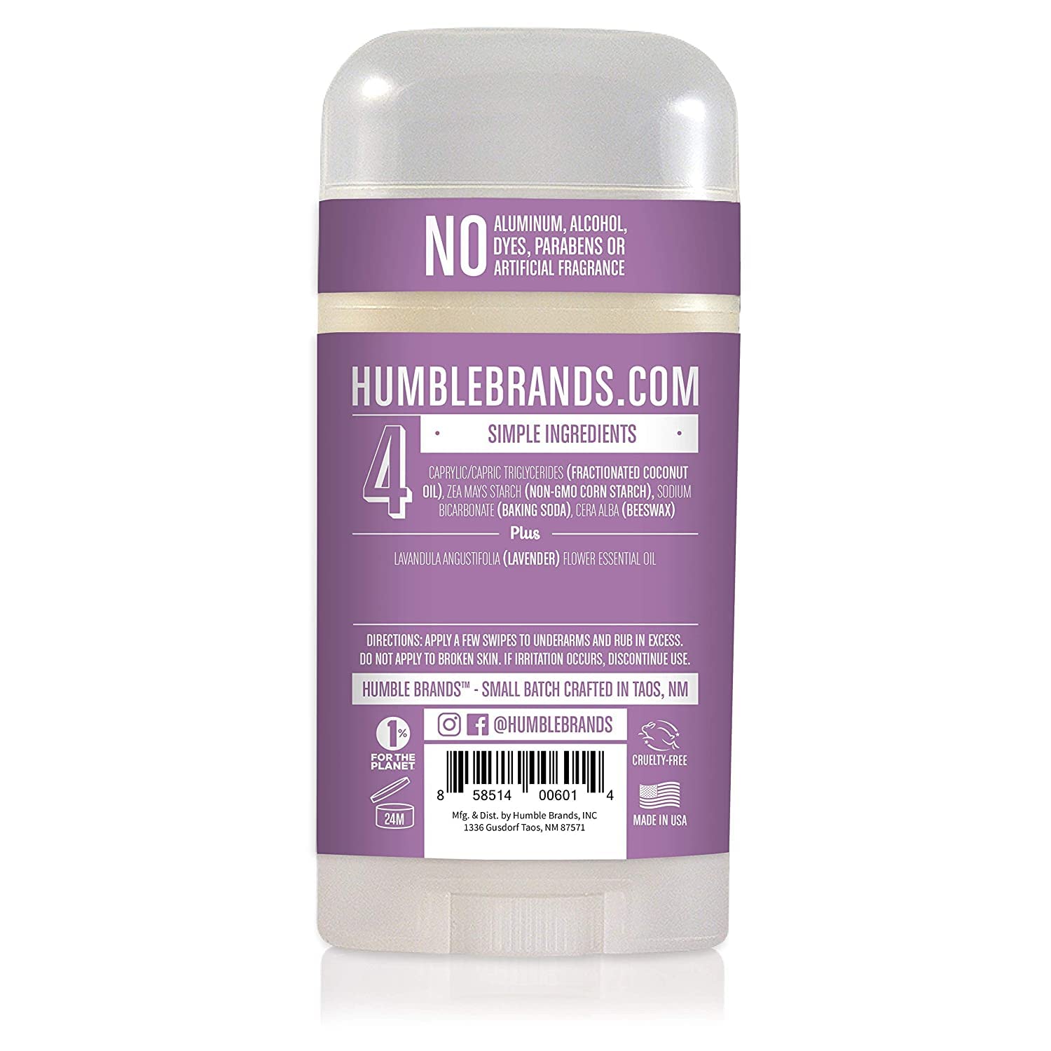 Humble All Natural Original Mountain Lavender, 2.5 Oz.