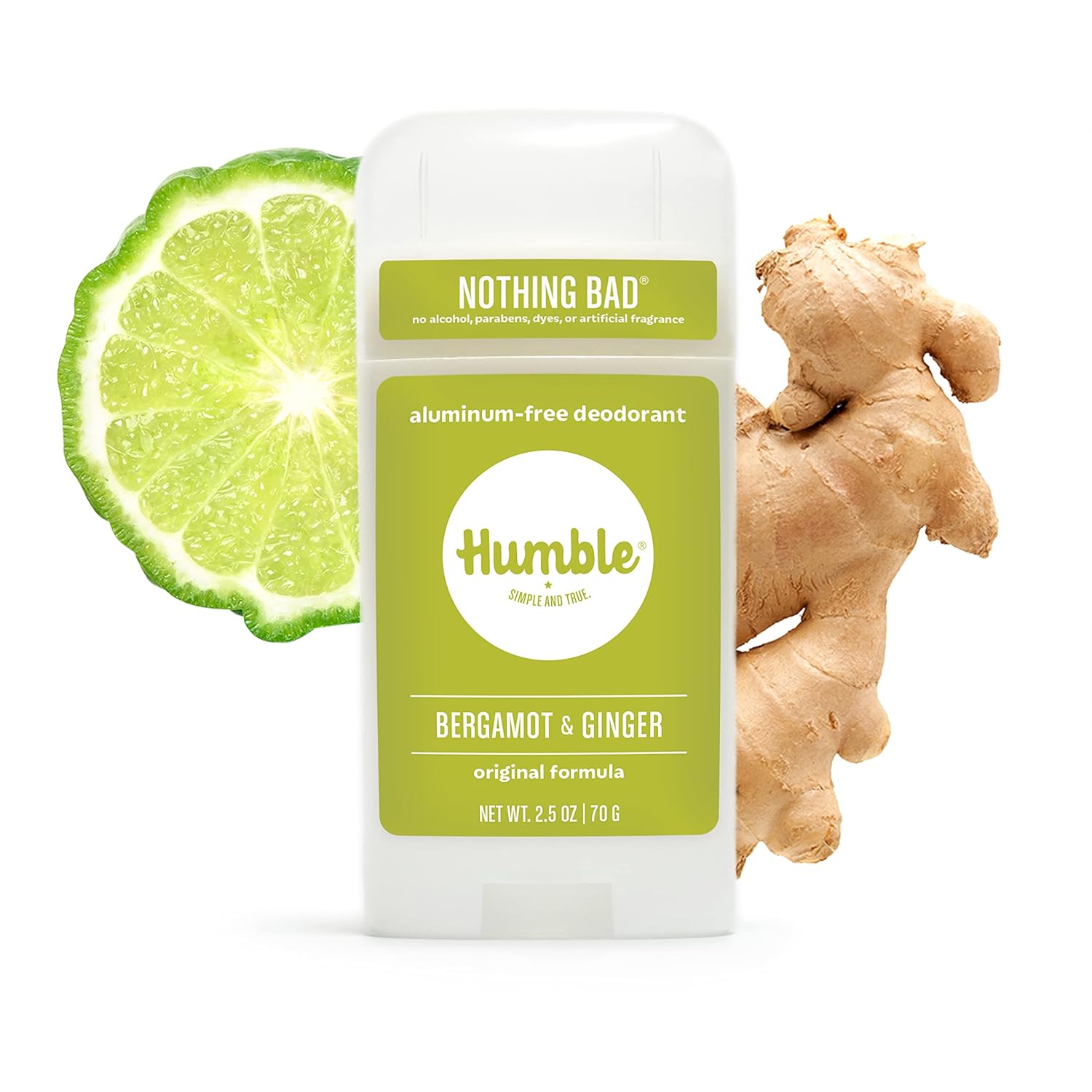 Humble All Natural Deodorant Original Bergamot & Ginger, 2.5 oz.