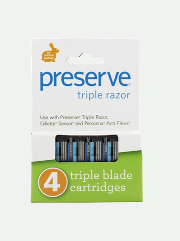 Preserve Triple Razor Replacement Cartridges for 4 Count