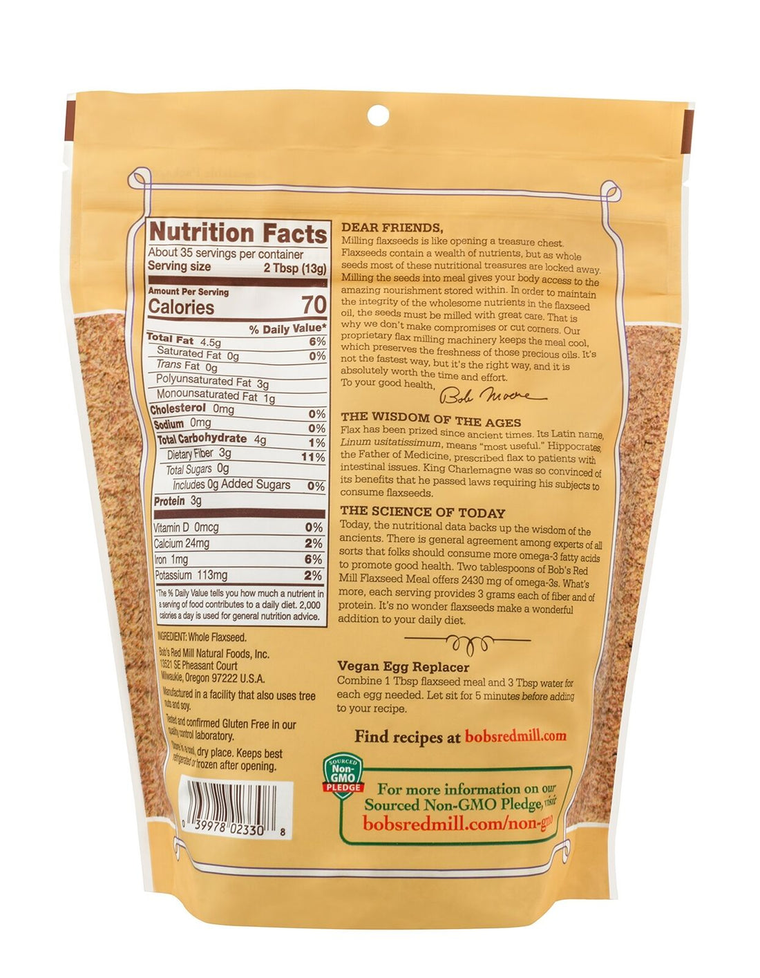 Bob's Red Mill Organic Brown Flaxseed Meal, 16 oz.