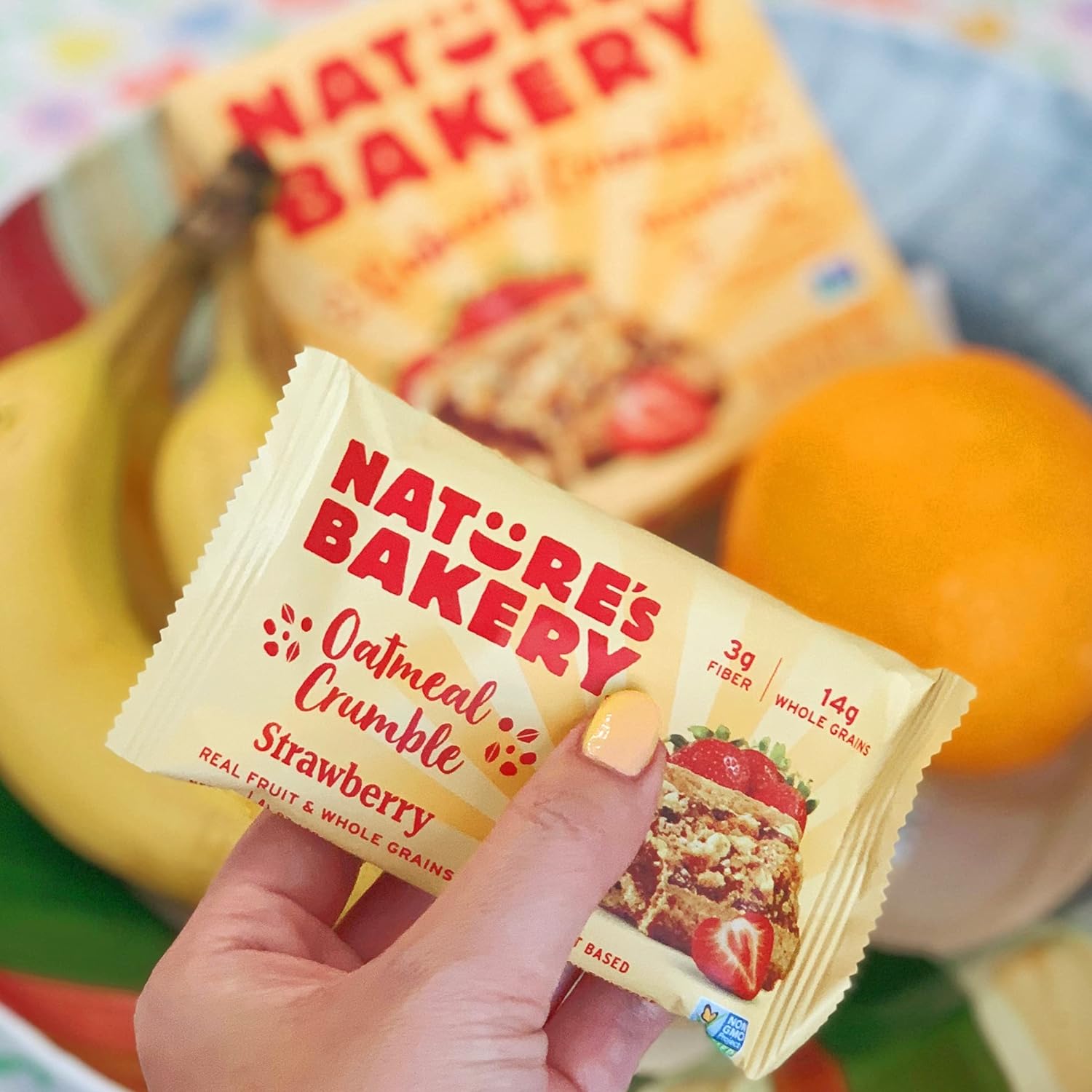 Holding Natures Bakery Bar Oatmeal Crumble Strawberry, 8.46 oz.