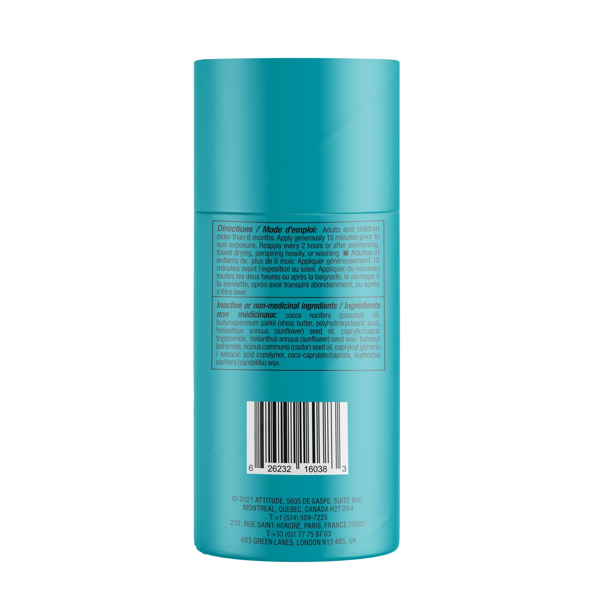 Attitude Baby & Kids Mineral Sunscreen Face Stick SPF 30, 3 oz.