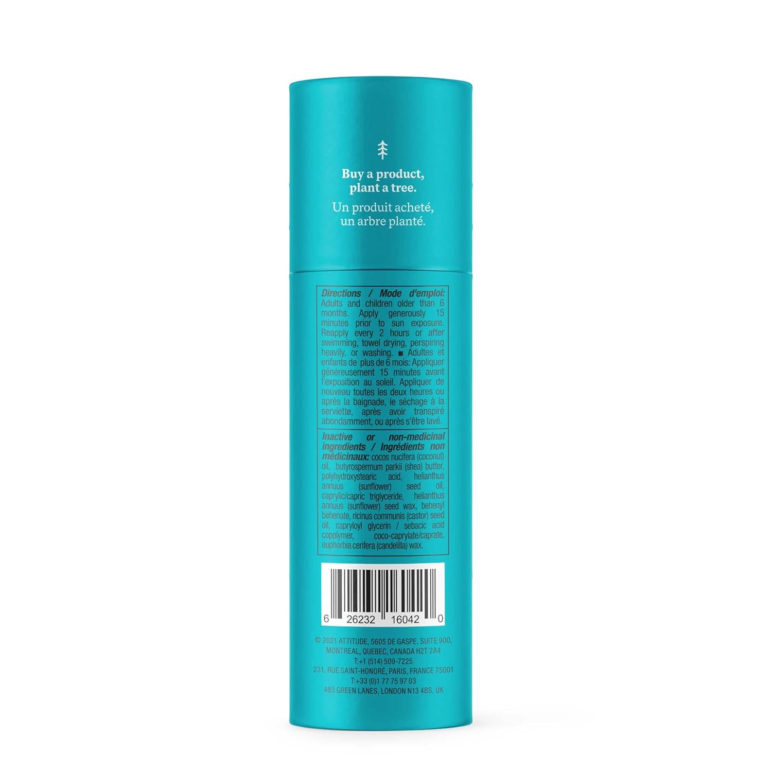 Attitude Baby & Kids Mineral Sunscreen Face Stick SPF 30, 1 oz.