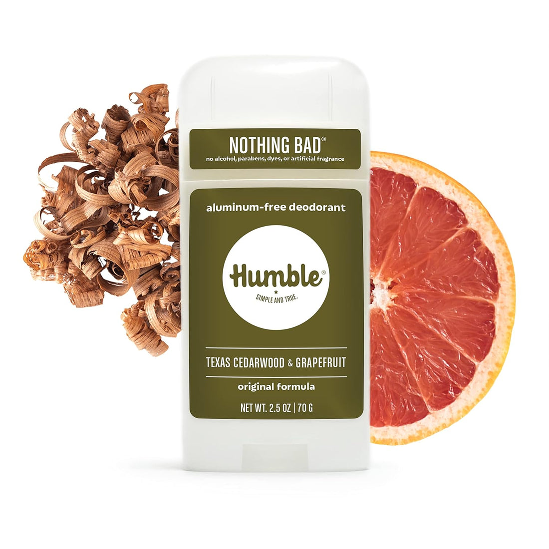 Humble All Natural Deodorant Original Cedarwood & Grapefruit, 2.5 oz.