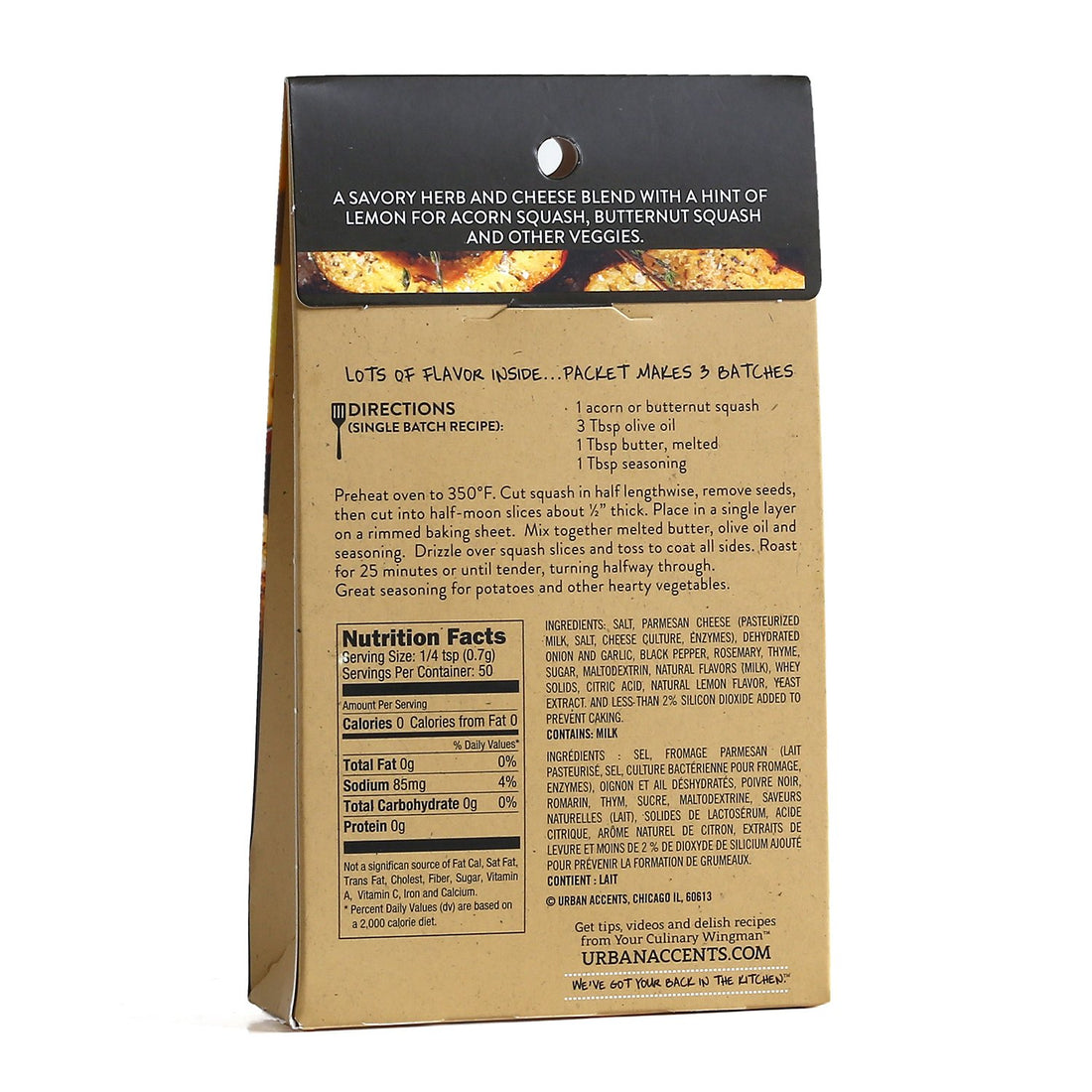 Urban Accents Seasoning Blend Parmesan Mediterranean 1.25 OZ.
