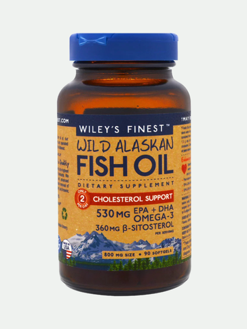 Wiley's Finest Wild Alaskan Fish Oil Cholesterol Support, 90ct.