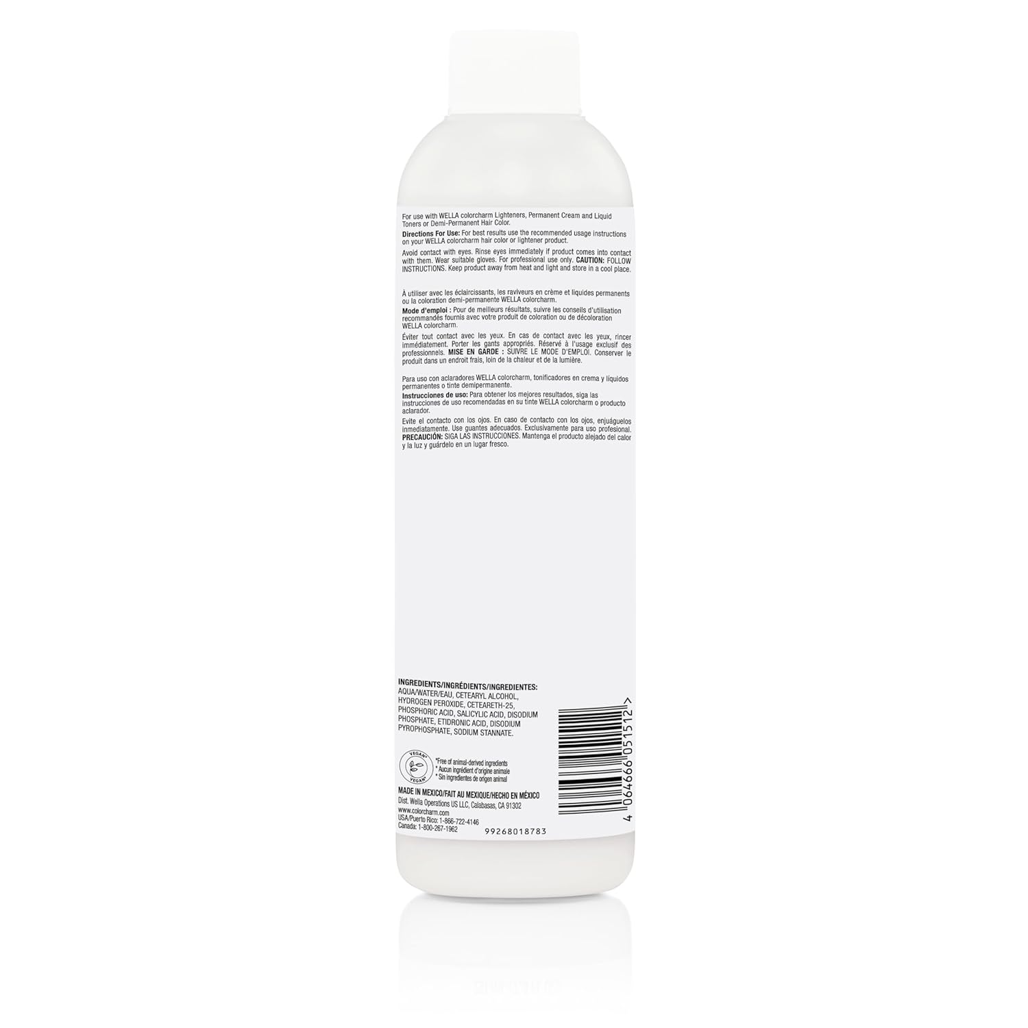 Wella Color Charm 10 Vol Cream Developer, 7.8 oz.