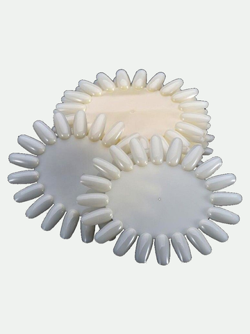 20 False Nail Tips Nail Art Display - White