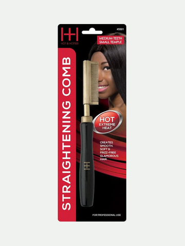 Annie Hot & Hotter Straightening Comb, Medium Teeth - Small Temple # 5501