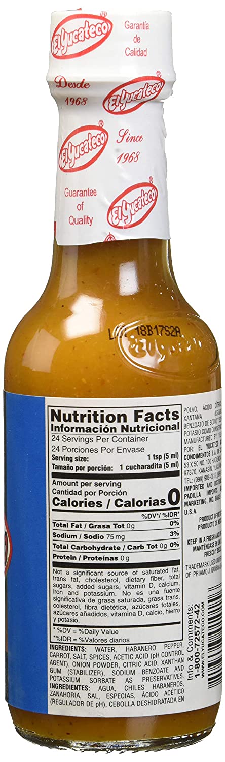 El Yucateco Caribbean Hot Sauce, 4 oz.